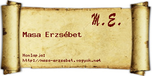 Masa Erzsébet névjegykártya